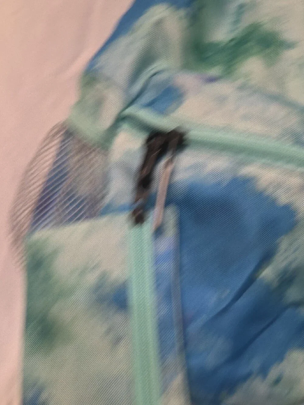 Blue Green Tie-Dye Mini Backpack Whith Small Pencil Bag